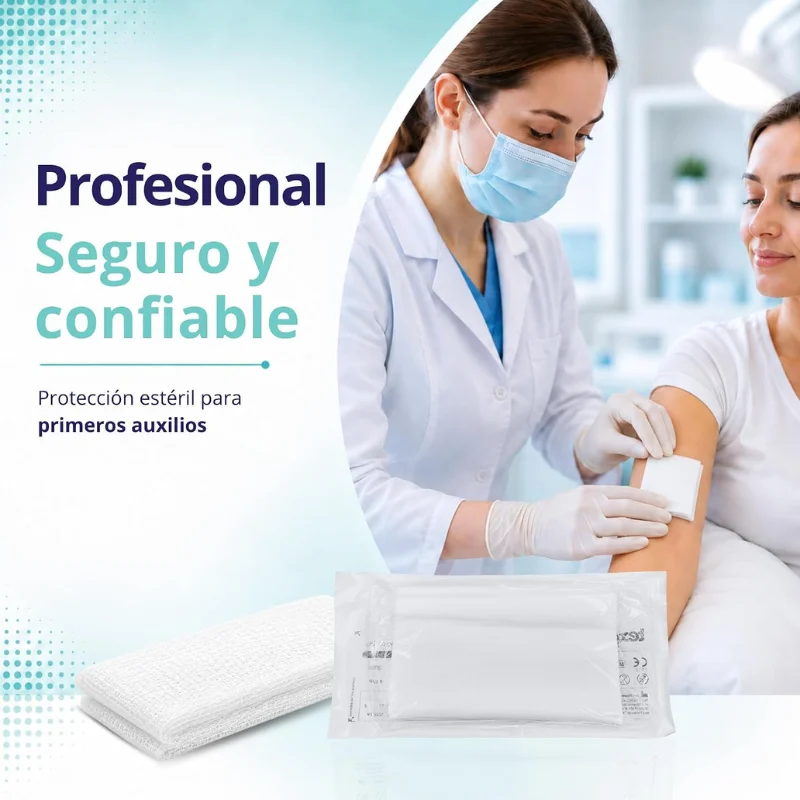 Apósito de tejido sin tejer estéril 10x10. 150 sobres x 10 Und TEXPOL